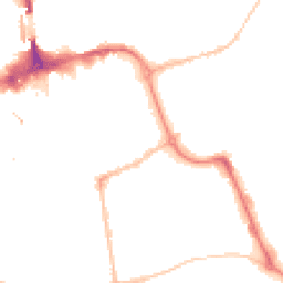 Night-time road noise heatmap for SR1 1ES