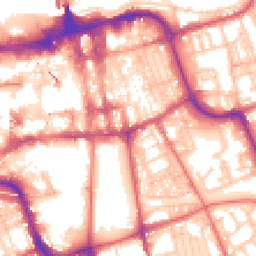 Daytime road noise heatmap for SR1 1JY