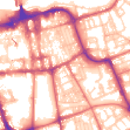 Daytime road noise heatmap for SR1 1PA