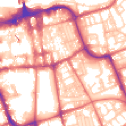 Daytime road noise heatmap for SR1 1PE