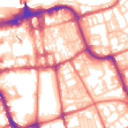 Daytime road noise heatmap for SR1 1PF