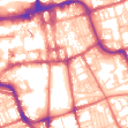 Daytime road noise heatmap for SR1 1PS