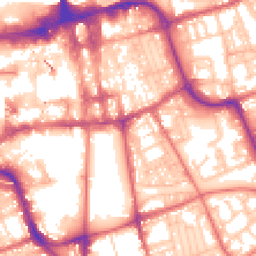 Daytime road noise heatmap for SR1 1PT