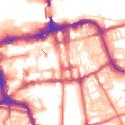 Daytime road noise heatmap for SR1 1RH