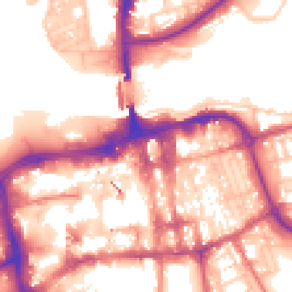Daytime road noise heatmap for SR1 1TE