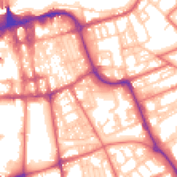 Daytime road noise heatmap for SR1 2AQ