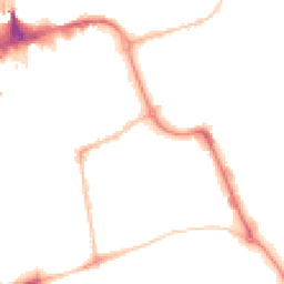 Night-time road noise heatmap for SR1 2AQ