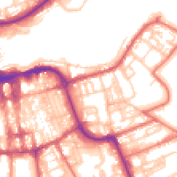 Daytime road noise heatmap for SR1 2AW