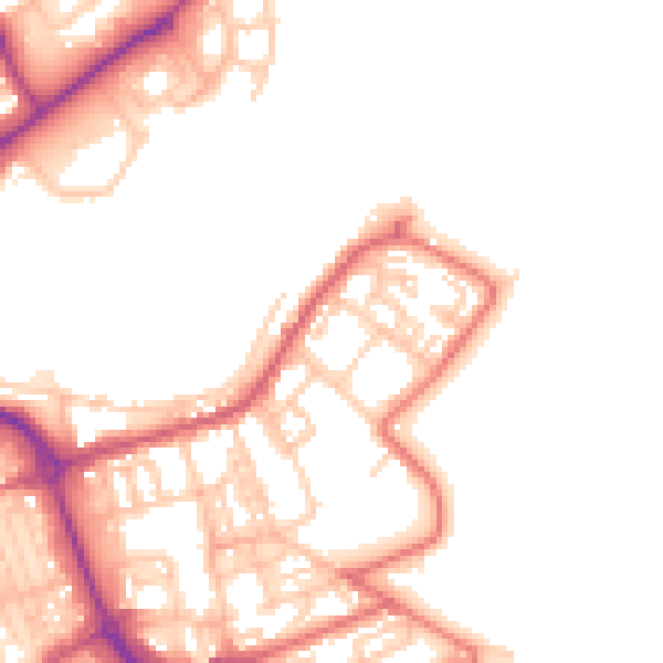 Daytime road noise heatmap for SR1 2DP