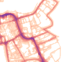 Daytime road noise heatmap for SR1 2HB