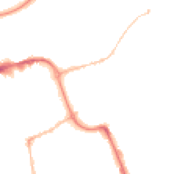 Night-time road noise heatmap for SR1 2HP