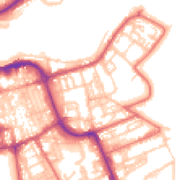 Daytime road noise heatmap for SR1 2HS