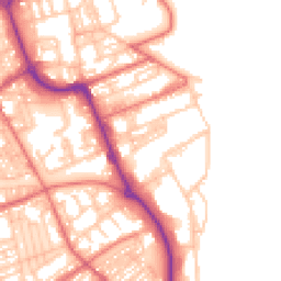 Daytime road noise heatmap for SR1 2NX