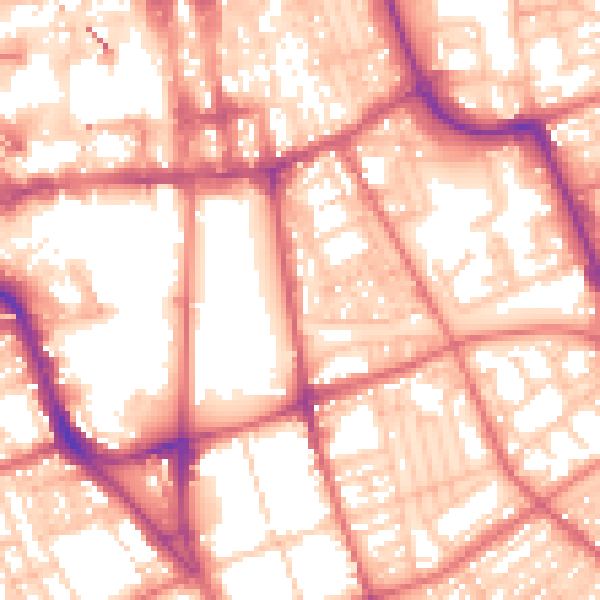 Daytime road noise heatmap for SR1 2QW