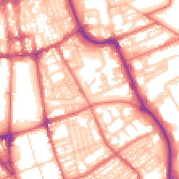 Daytime road noise heatmap for SR1 2RX