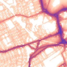 Daytime road noise heatmap for SR1 3SN