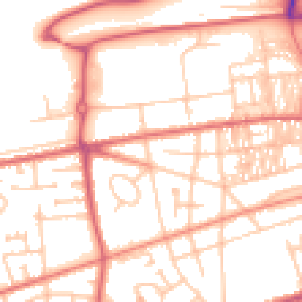 Daytime road noise heatmap for SR4 0AA