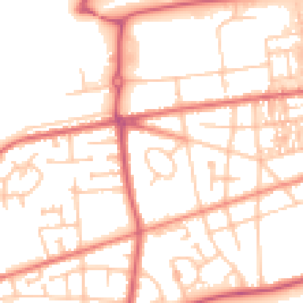 Daytime road noise heatmap for SR4 0AE