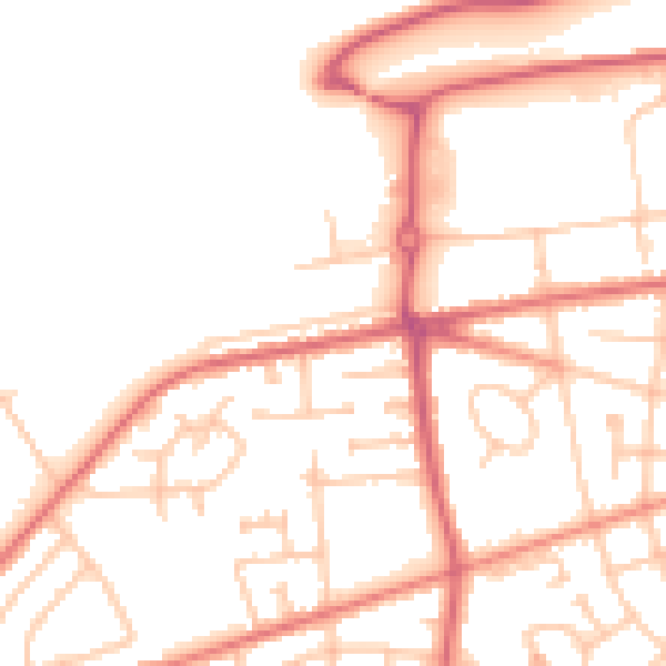 Daytime road noise heatmap for SR4 0AL