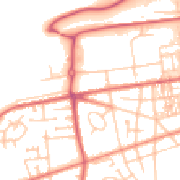 Daytime road noise heatmap for SR4 0AN