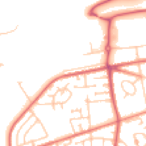 Daytime road noise heatmap for SR4 0AQ