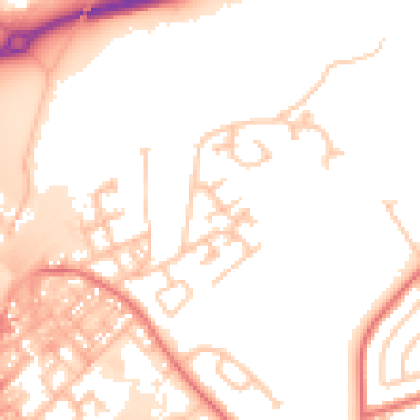 Daytime road noise heatmap for SR4 0AR