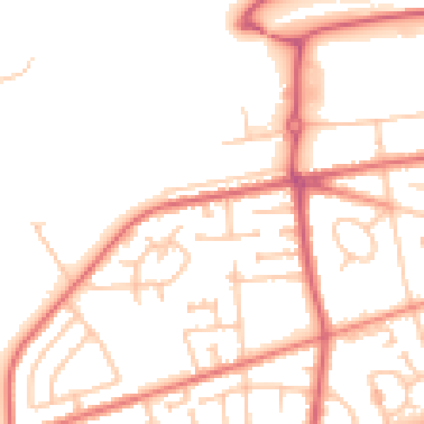 Daytime road noise heatmap for SR4 0AW