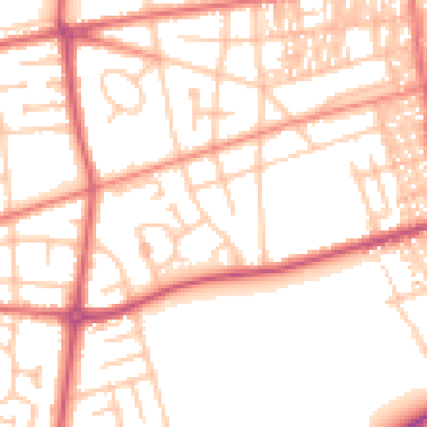 Daytime road noise heatmap for SR4 0AX