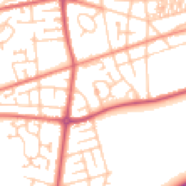 Daytime road noise heatmap for SR4 0AZ