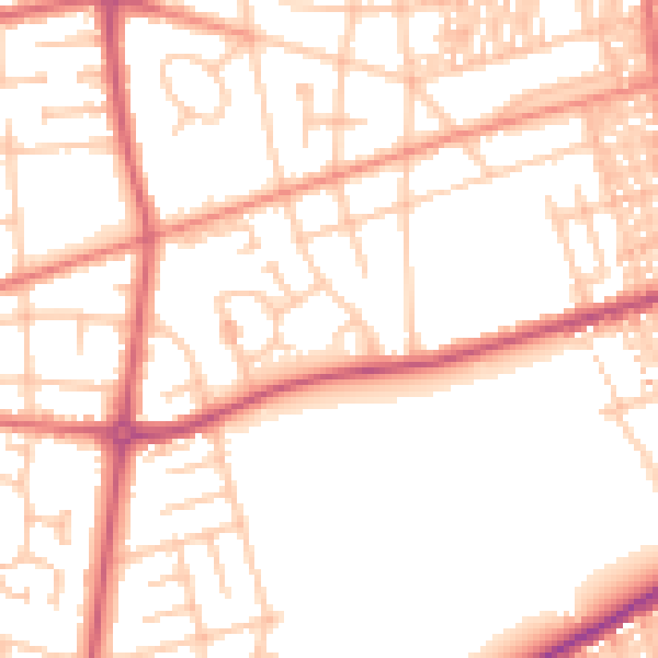 Daytime road noise heatmap for SR4 0BB