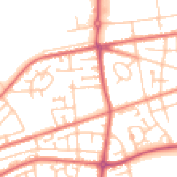 Daytime road noise heatmap for SR4 0BF