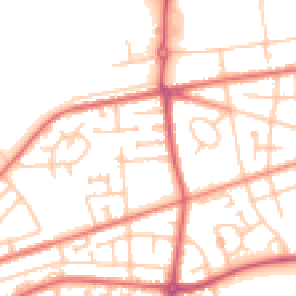 Daytime road noise heatmap for SR4 0BG