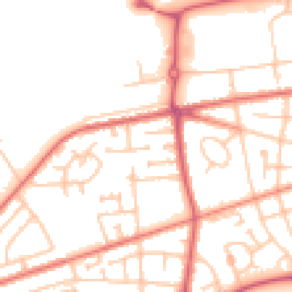 Daytime road noise heatmap for SR4 0BH
