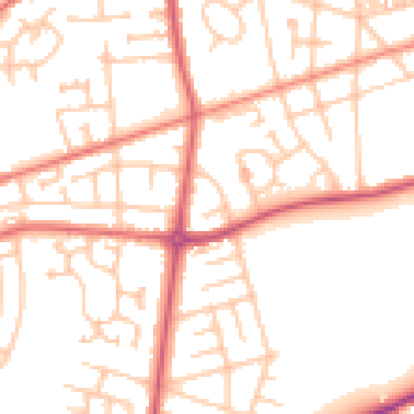 Daytime road noise heatmap for SR4 0BL