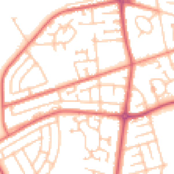 Daytime road noise heatmap for SR4 0BP