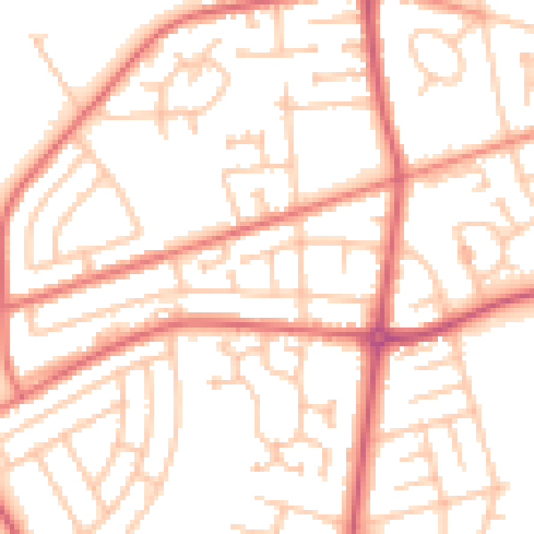 Daytime road noise heatmap for SR4 0BS
