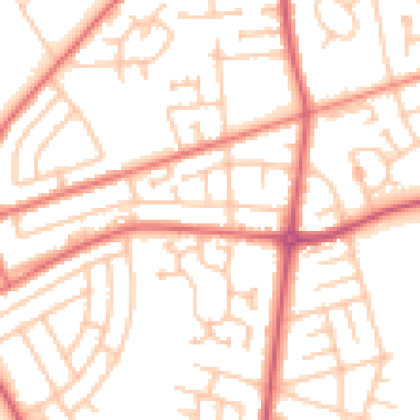Daytime road noise heatmap for SR4 0BT