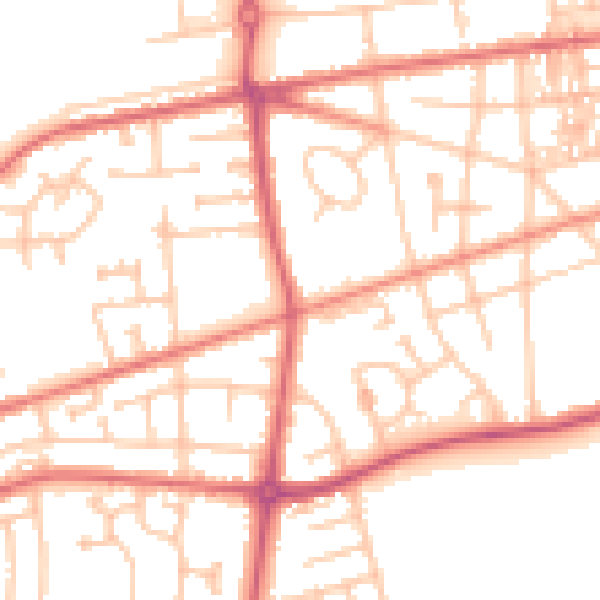 Daytime road noise heatmap for SR4 0DA