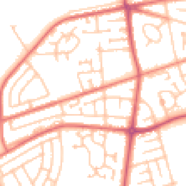 Daytime road noise heatmap for SR4 0DE