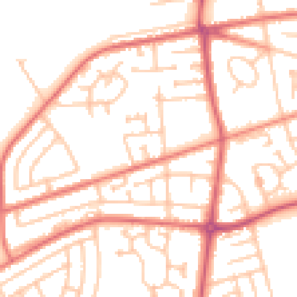 Daytime road noise heatmap for SR4 0DF