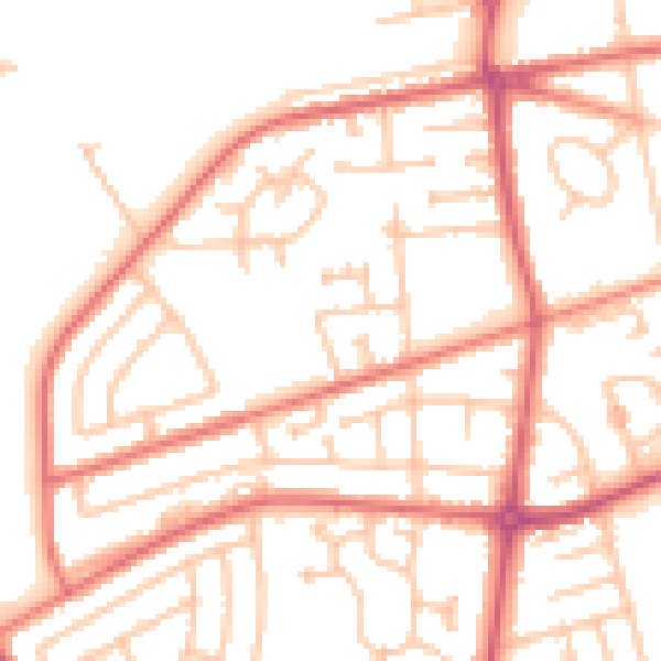 Daytime road noise heatmap for SR4 0DG