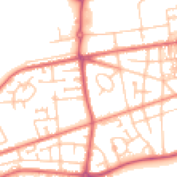 Daytime road noise heatmap for SR4 0DL