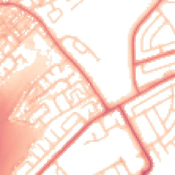 Daytime road noise heatmap for SR4 0JW