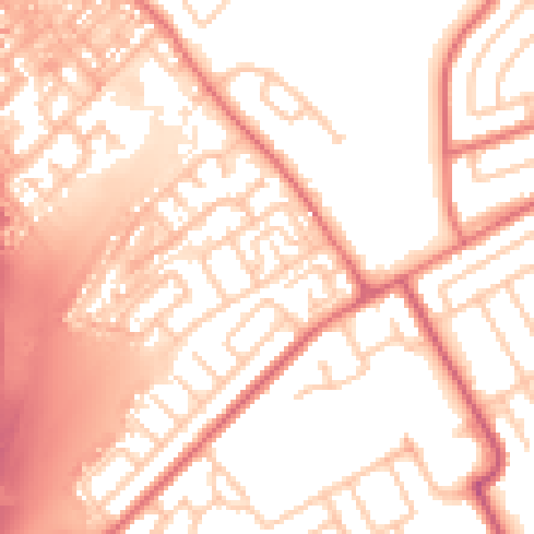 Daytime road noise heatmap for SR4 0LF
