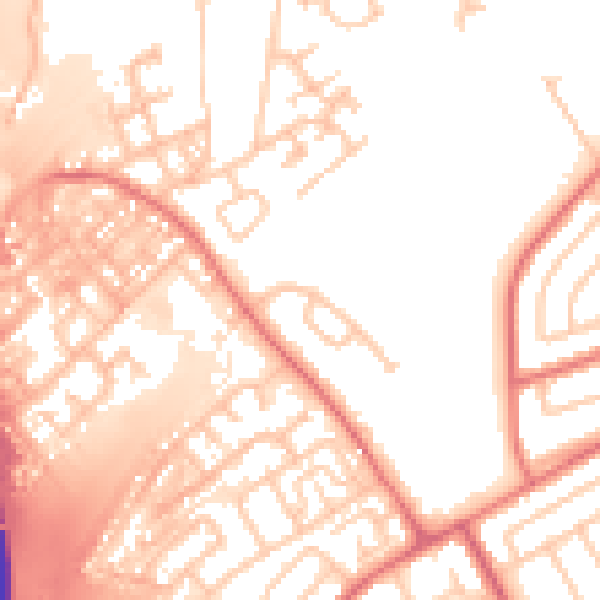 Daytime road noise heatmap for SR4 0LW