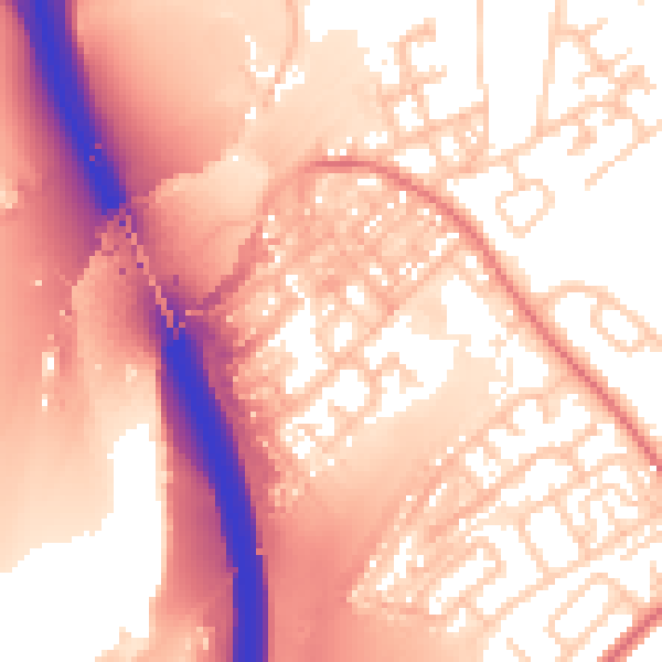Daytime road noise heatmap for SR4 0NN