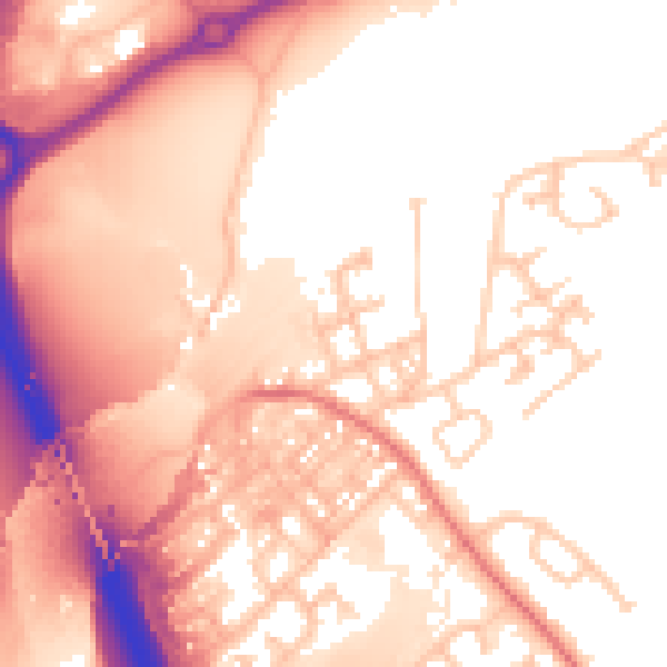 Daytime road noise heatmap for SR4 0QE
