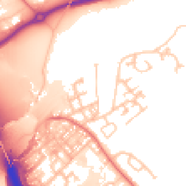 Daytime road noise heatmap for SR4 0QP