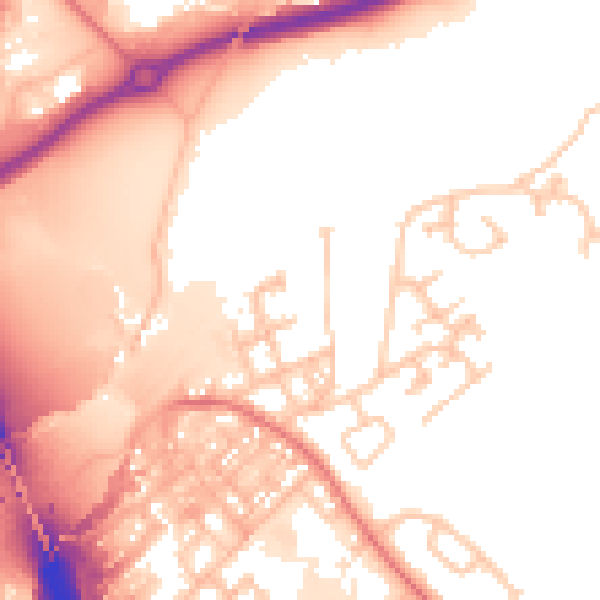 Daytime road noise heatmap for SR4 0QW