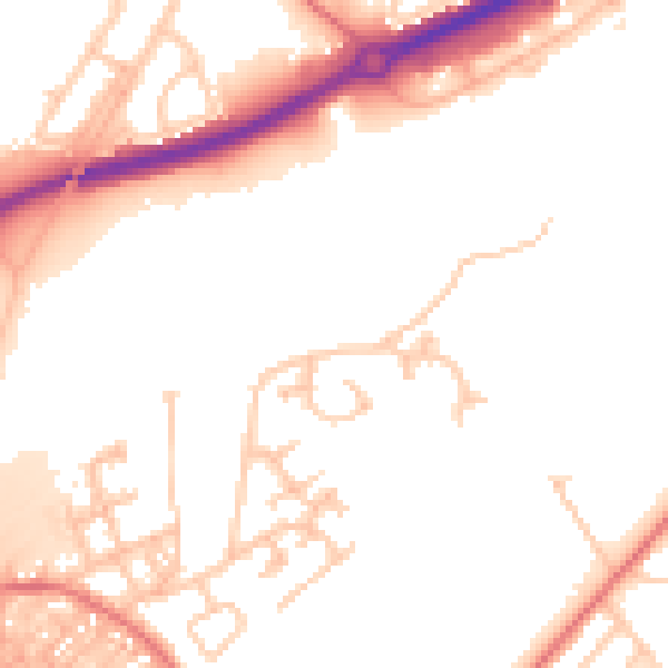 Daytime road noise heatmap for SR4 0RT